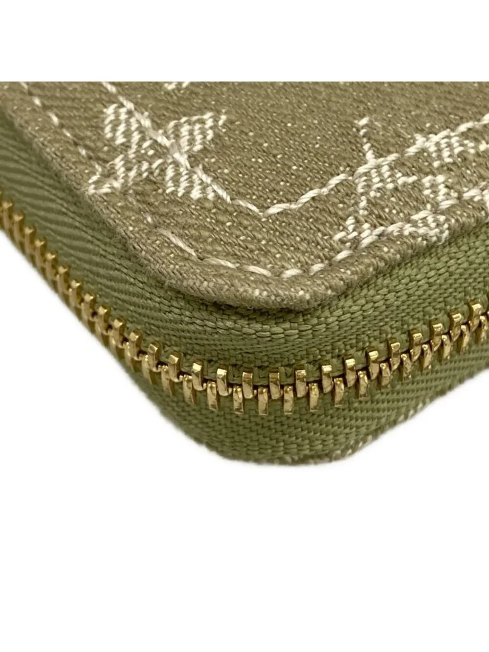 Louis Vuitton Wallet Monogram Denim Zippy Khaki
